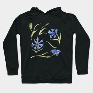 set of blue flowers_4 Hoodie